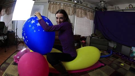sit on giant balloon